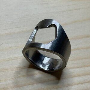 Titanium Steel Bottle Opener Ring For Men